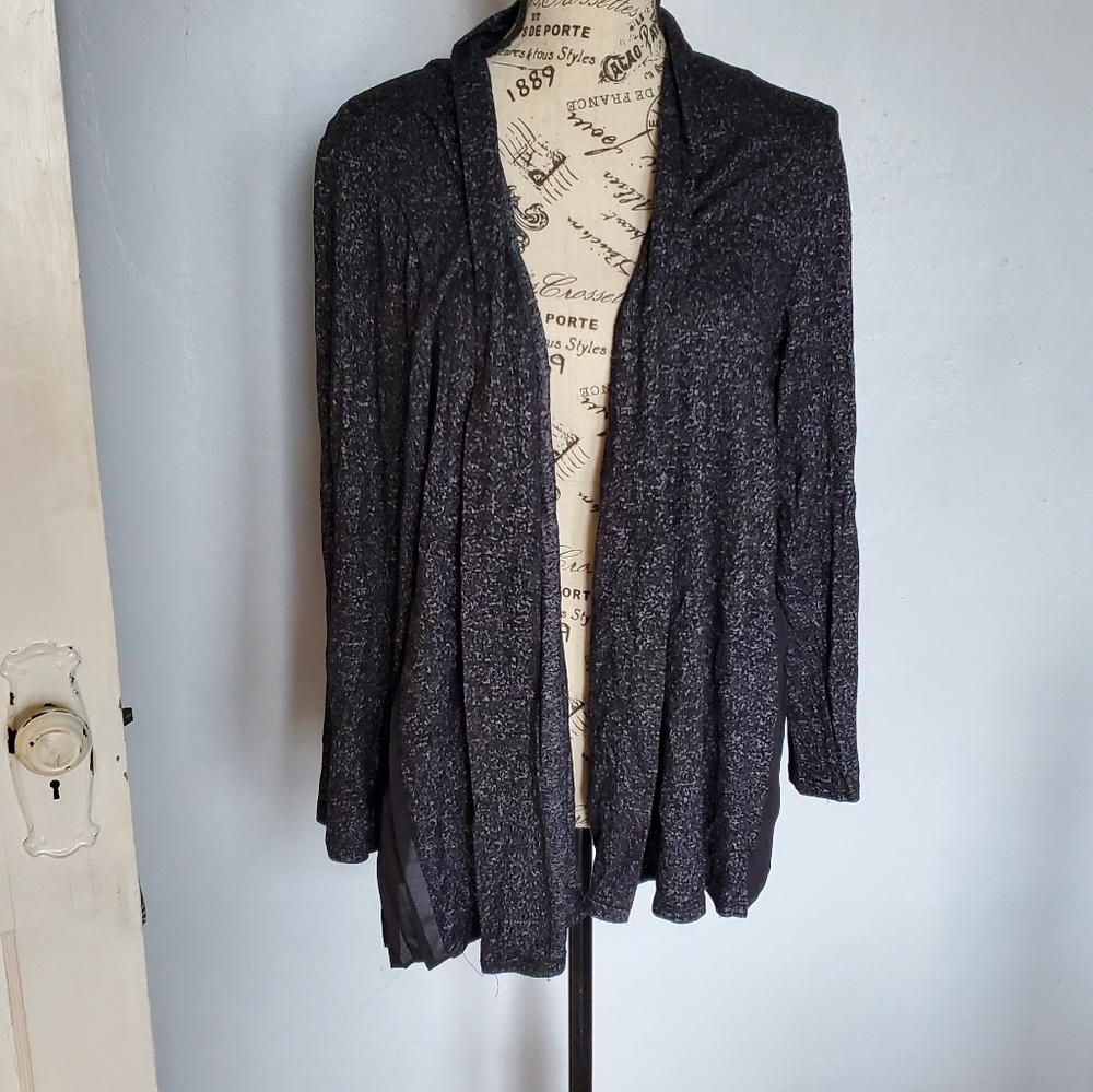 Green Envelope Gray Cardigan 1X